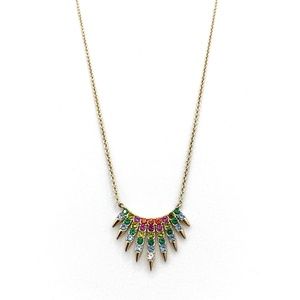 Stella & Dot Gold Plated Rainbow Renegade Necklace